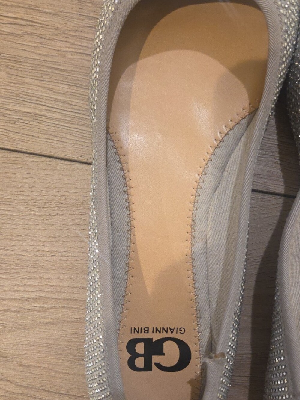Silver Rhinestone Ballet Flats - Picture 5 of 5